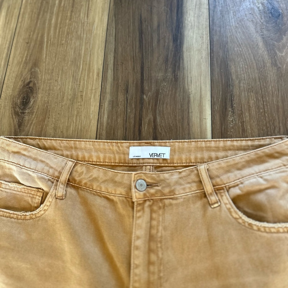 Vervet womens Tan Distressed Jeans size 32 - Picture 4 of 6